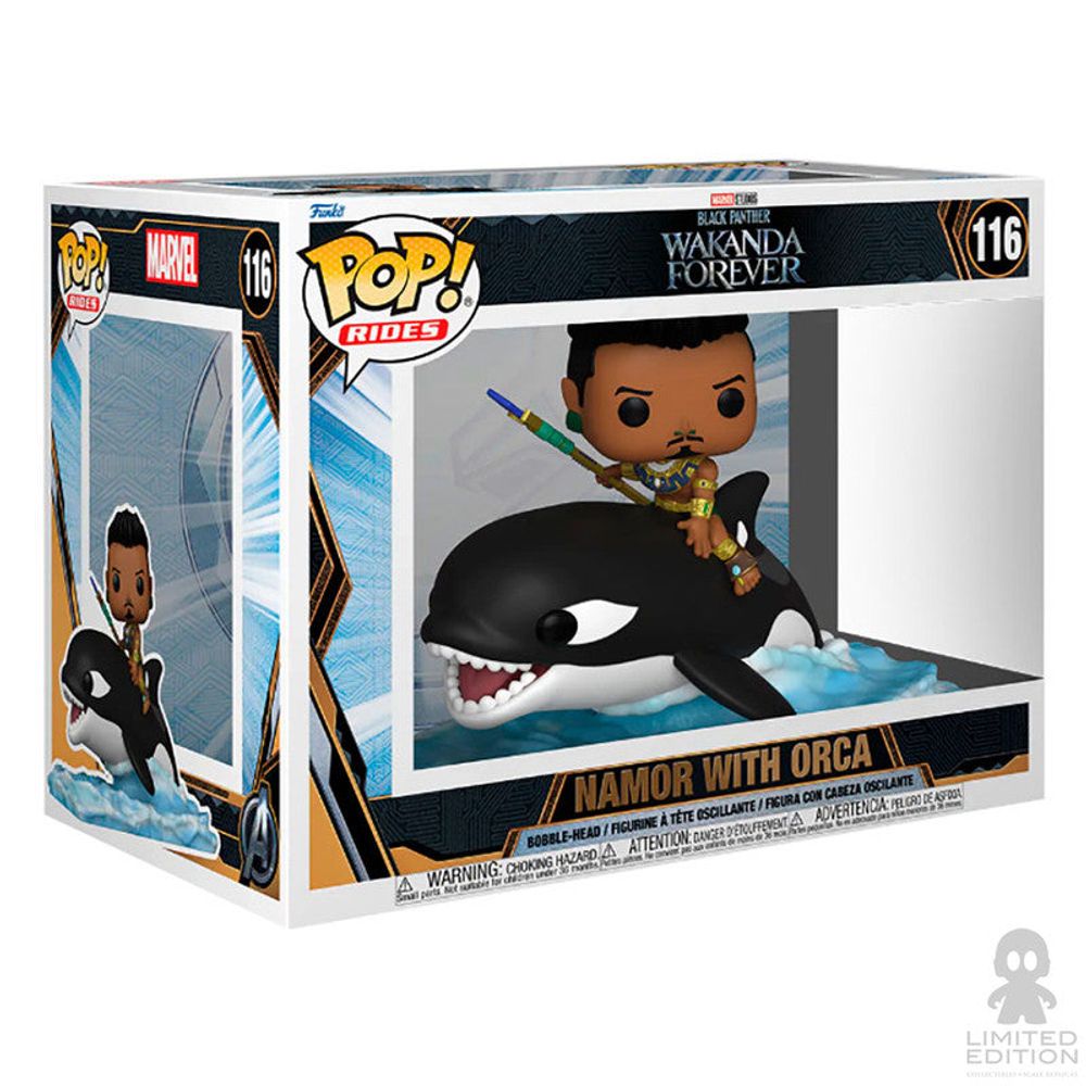 Preventa Funko Pop Ride Namor With Orca 116 Black Panther: Wakanda Forever By Marvel - Limited Edition