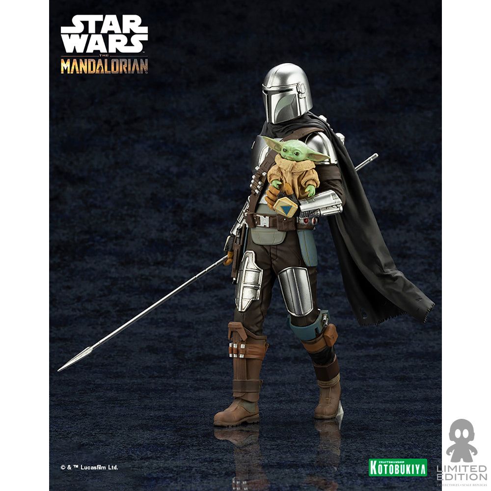 Kotobukiya Figura Artfx+ Mandalorian & Grogu With Beskar Staff The Mandalorian By Star Wars - Limited Edition