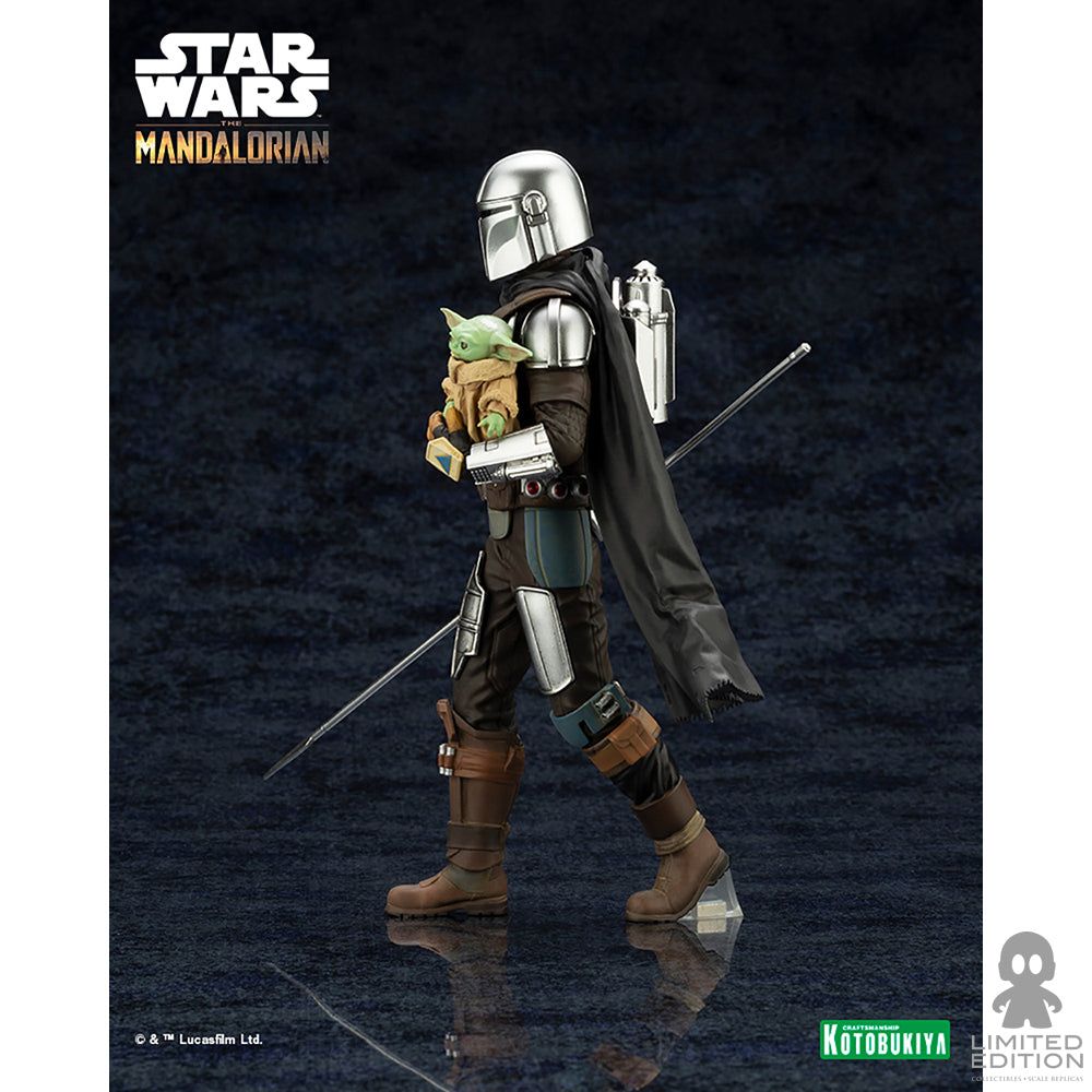 Kotobukiya Figura Artfx+ Mandalorian & Grogu With Beskar Staff The Mandalorian By Star Wars - Limited Edition