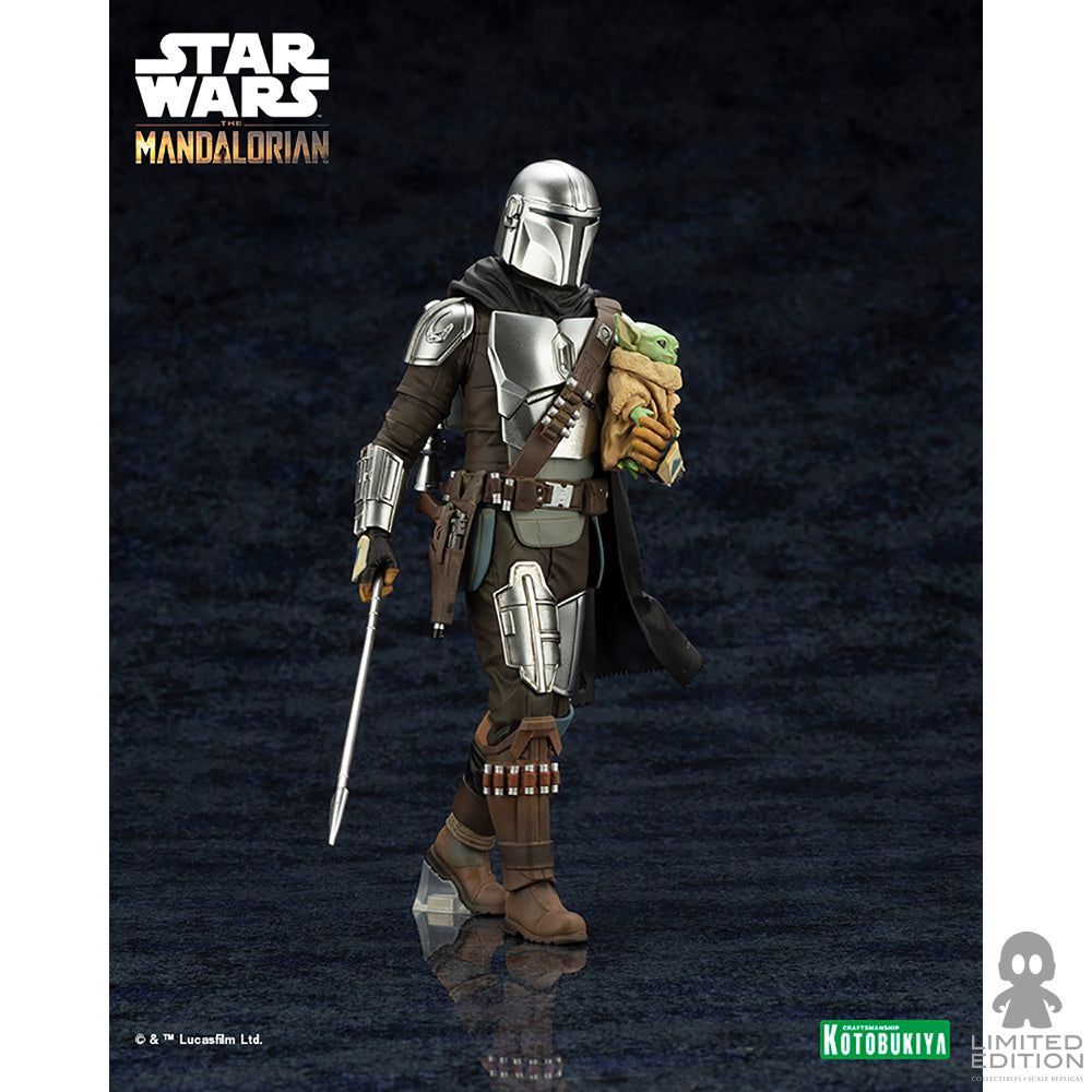 Kotobukiya Figura Artfx+ Mandalorian & Grogu With Beskar Staff The Mandalorian By Star Wars - Limited Edition