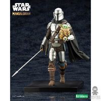 Kotobukiya Figura Artfx+ Mandalorian & Grogu With Beskar Staff The Mandalorian By Star Wars - Limited Edition