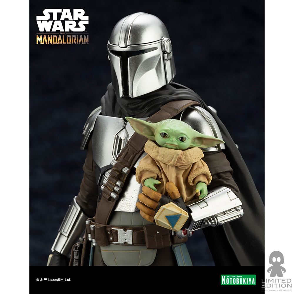 Kotobukiya Figura Artfx+ Mandalorian & Grogu With Beskar Staff The Mandalorian By Star Wars - Limited Edition