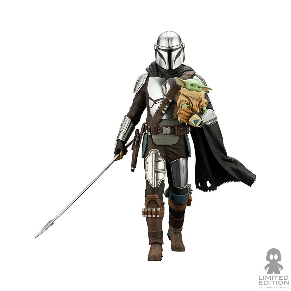 Kotobukiya Figura Artfx+ Mandalorian & Grogu With Beskar Staff The Mandalorian By Star Wars - Limited Edition