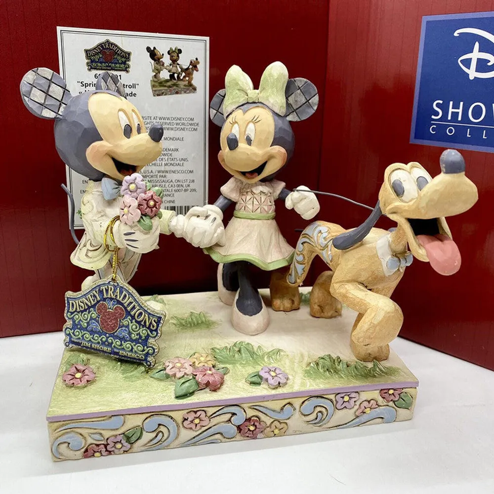 Enesco Estatuilla Springtime Stroll Mickey Mouse And Friends By Disney - Limited Edition