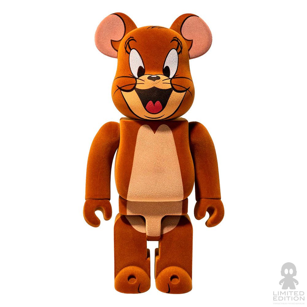 Medicom Toy Figura Articulada Bearbrick Jerry Flocked Escala 1000% Tom Y Jerry Hanna-Barbera - Limited Edition