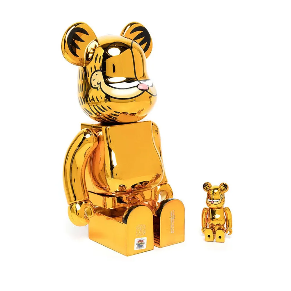 Medicom Figura Bearbrick Garfield Escala: 100% & 400% Garfield By Jim Davis - Limited Edition