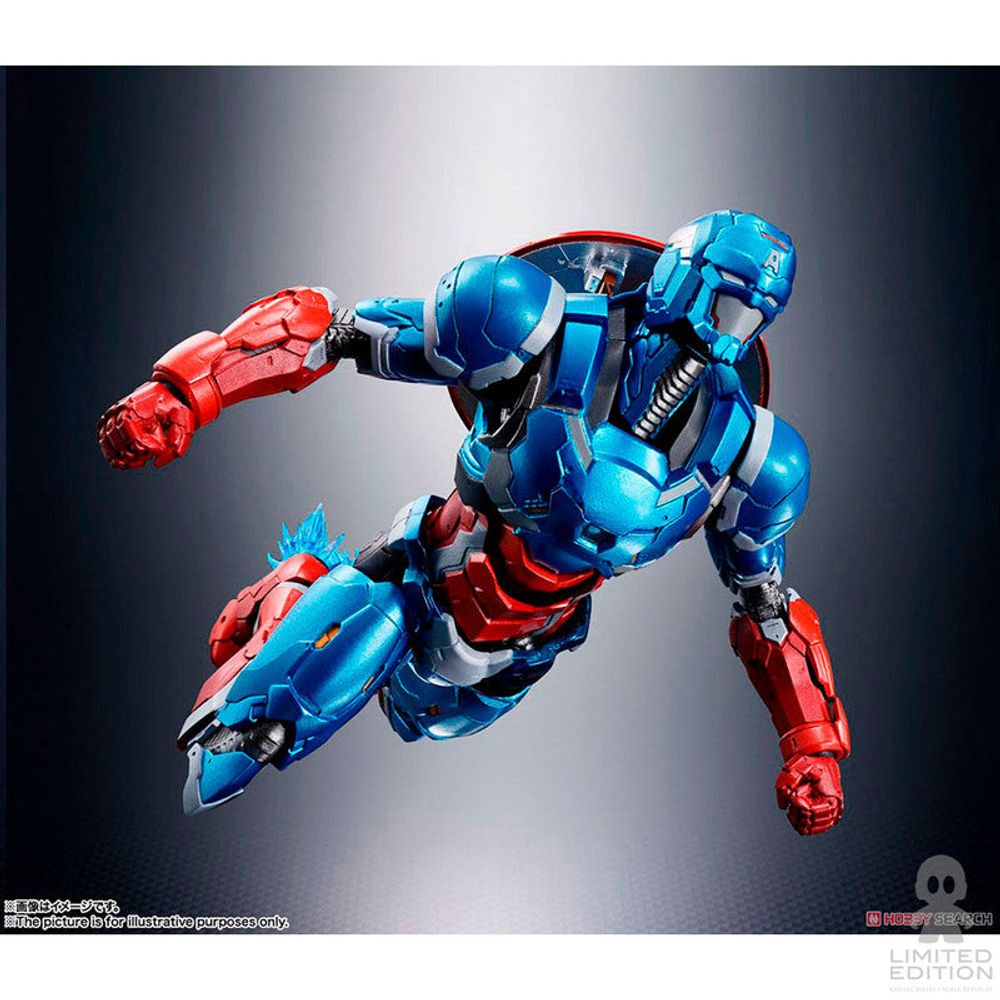 Bandai Figura Articulada Tamashii Nations S.H.Figuarts Captain America Tech-On Avengers By Marvel - Limited Edition