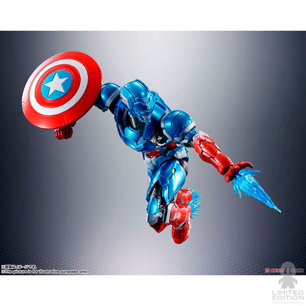 Bandai Figura Articulada Tamashii Nations S.H.Figuarts Captain America Tech-On Avengers By Marvel - Limited Edition