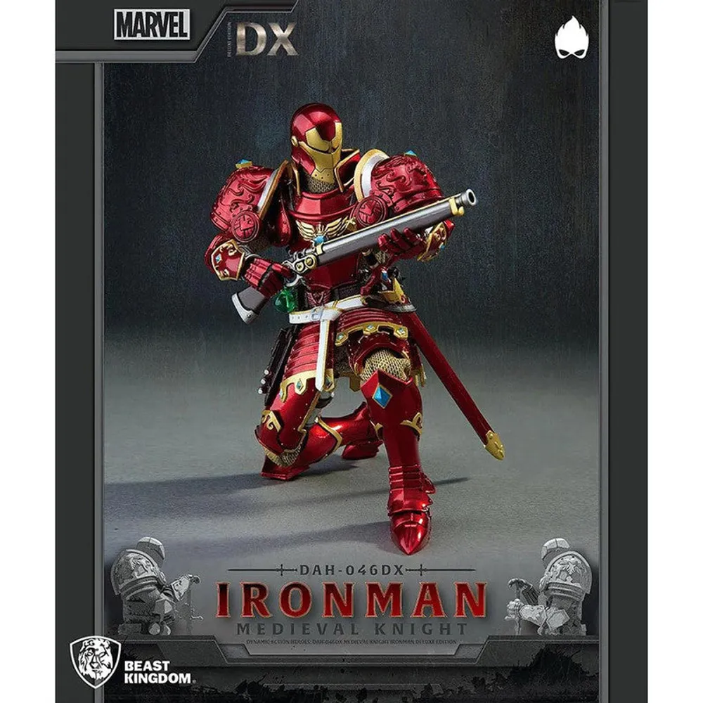 Beast Kingdom Figura Articulada Iron Man Medieval Knight Delixe Ver. Iron Man By Marvel - Limited Edition