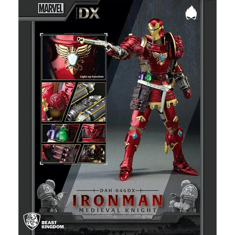 Beast Kingdom Figura Articulada Iron Man Medieval Knight Delixe Ver. Iron Man By Marvel - Limited Edition