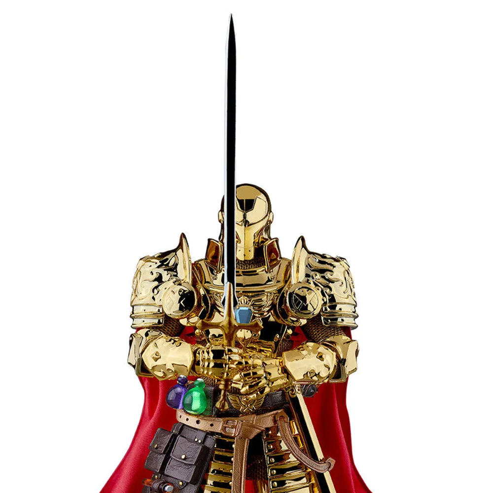 Beast Kingdom Figura Articulada Medieval Knight Iron Man Golden Dynamic Action Heroes By Marvel - Limited Edition