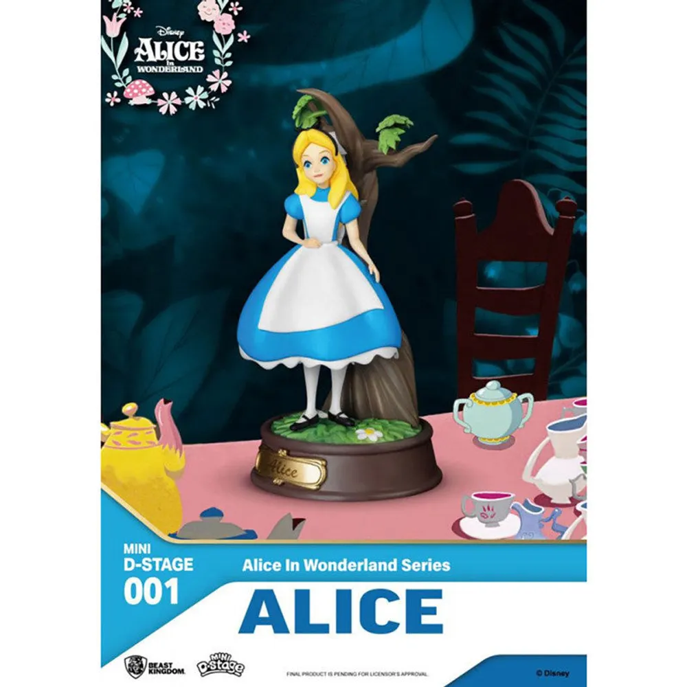 Beast Kingdom Estatuilla Mini D-Stage Alice 001 Story Book Series Alicia En El País De Las Maravillas By Disney - Limited Edition