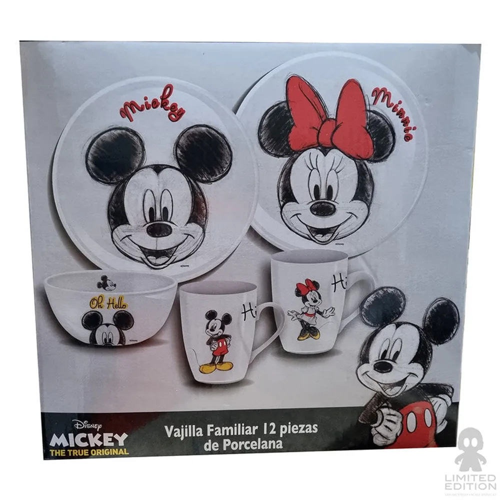 Limited Edition Vajilla De Bambú Sketch Mickey Mouse And Friends By Disney - Limited Edition