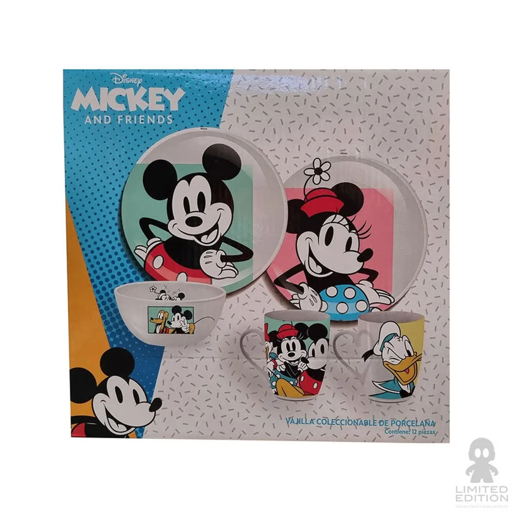 Limited Edition Vajilla Mickey Mouse And Friends By Disney