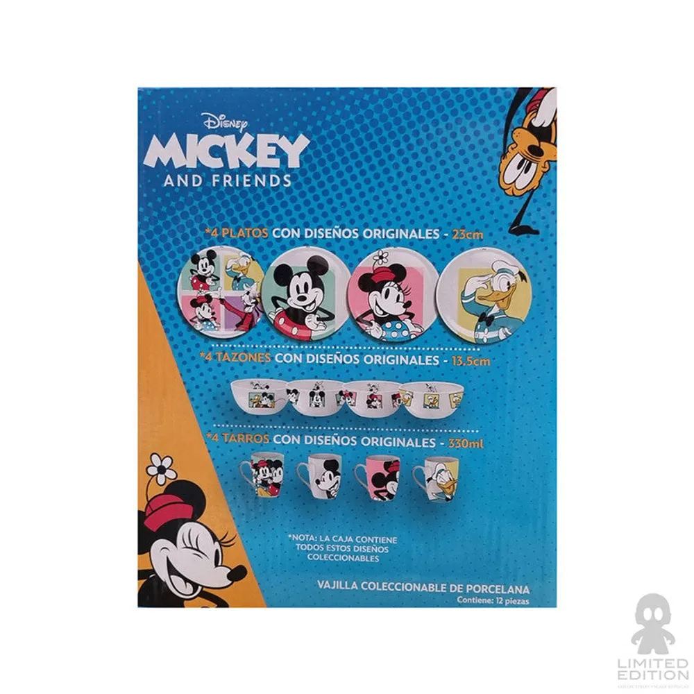 Vajilla Mickey And Friends 12 Pzas