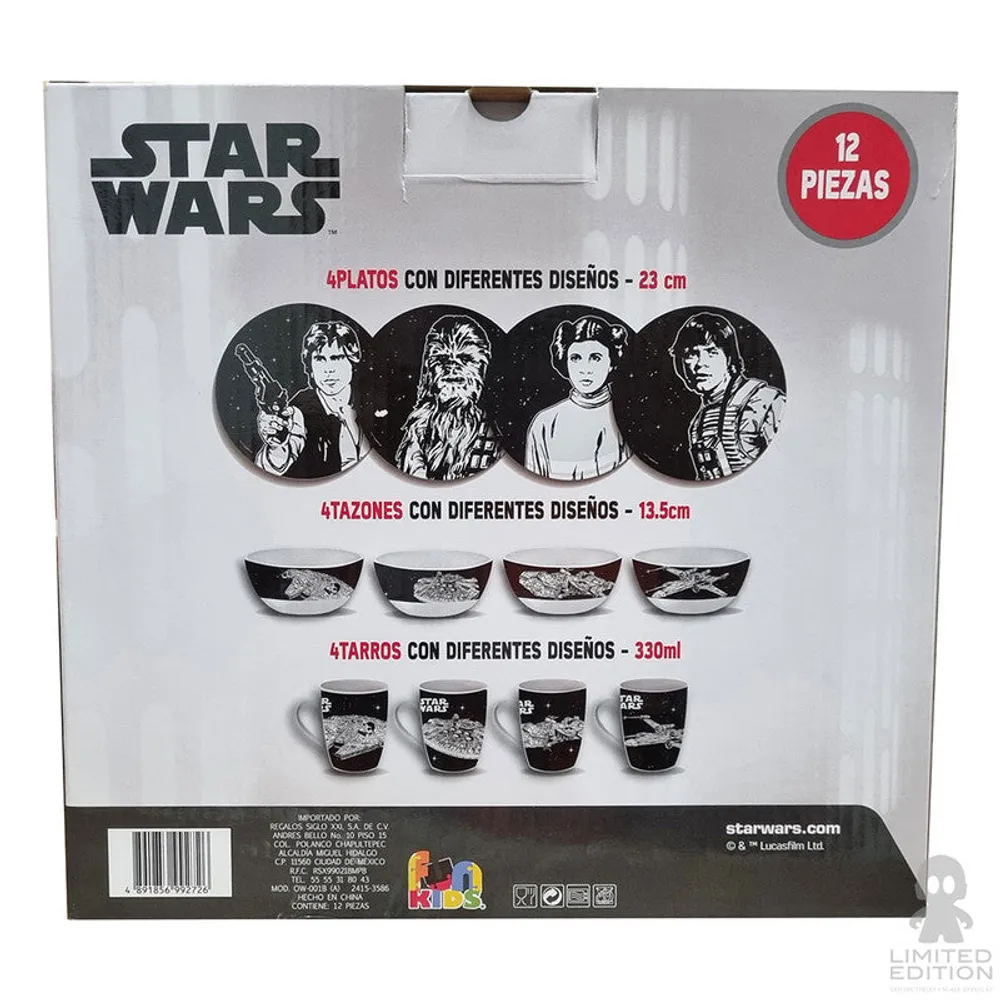 Limited Edition Vajilla Luke, Leia, Han Solo & Chewbacca Star Wars By George Lucas - Limited Edition