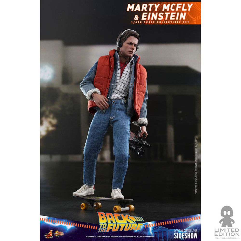 Preventa Hot Toys Marty McFly Con Einstein Back To The Future