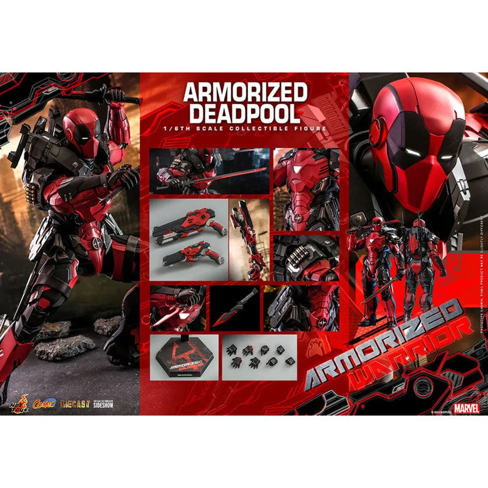 Hot Toys Figura Articulada Armorized Deadpool Concept Art Series By Marvel - Limited Edition