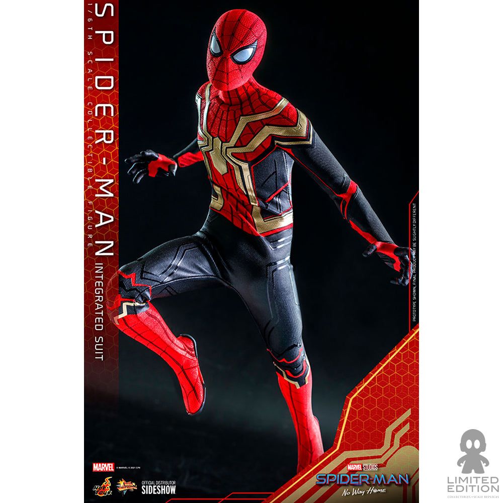 Hot Toys Figura Articulada Spider-Man Integrated Suit Escala 1:6 Spider-Man: No Way Home By Marvel - Limited Edition