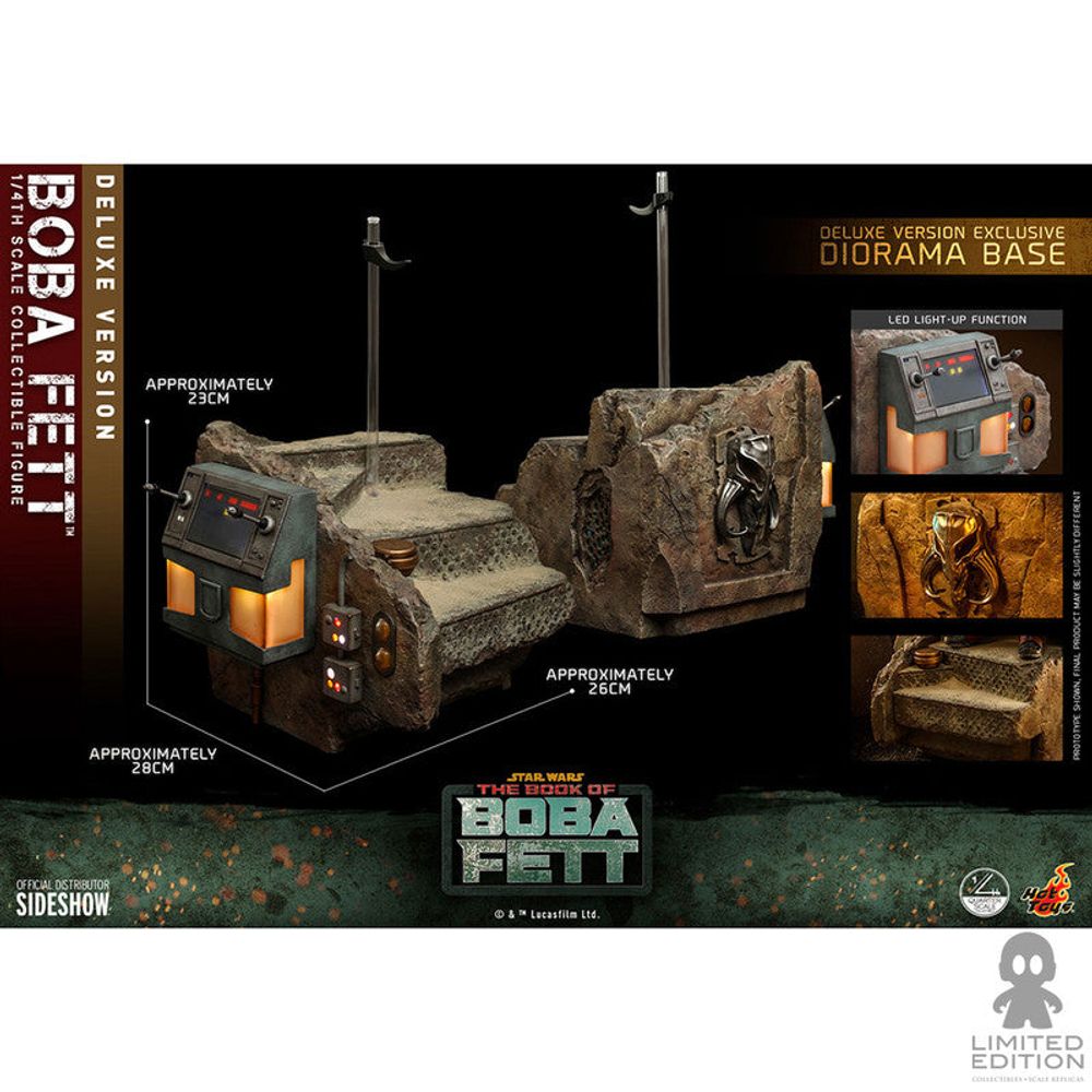 Preventa Hot Toys Boba Fett Escala 1:4 Deluxe Version Star Wars The Mandalorian