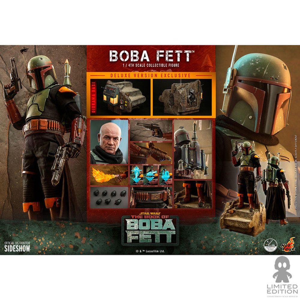 Preventa Hot Toys Boba Fett Escala 1:4 Deluxe Version Star Wars The Mandalorian