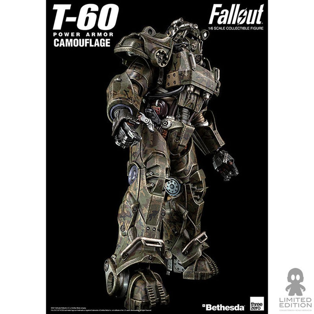 Threezero Figura Articulada T-60 Camouflage Power Armor Escala 1:6 Fallout - Limited Edition