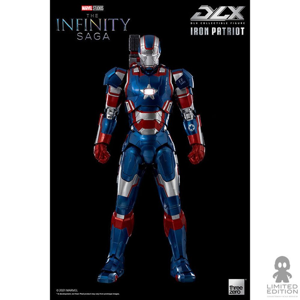 Threezero Figura Articulada Iron Patriot Dlx Iron Man By Marvel - Limited Edition