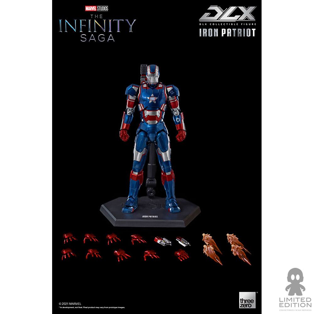 Threezero Figura Articulada Iron Patriot Dlx Iron Man By Marvel - Limited Edition