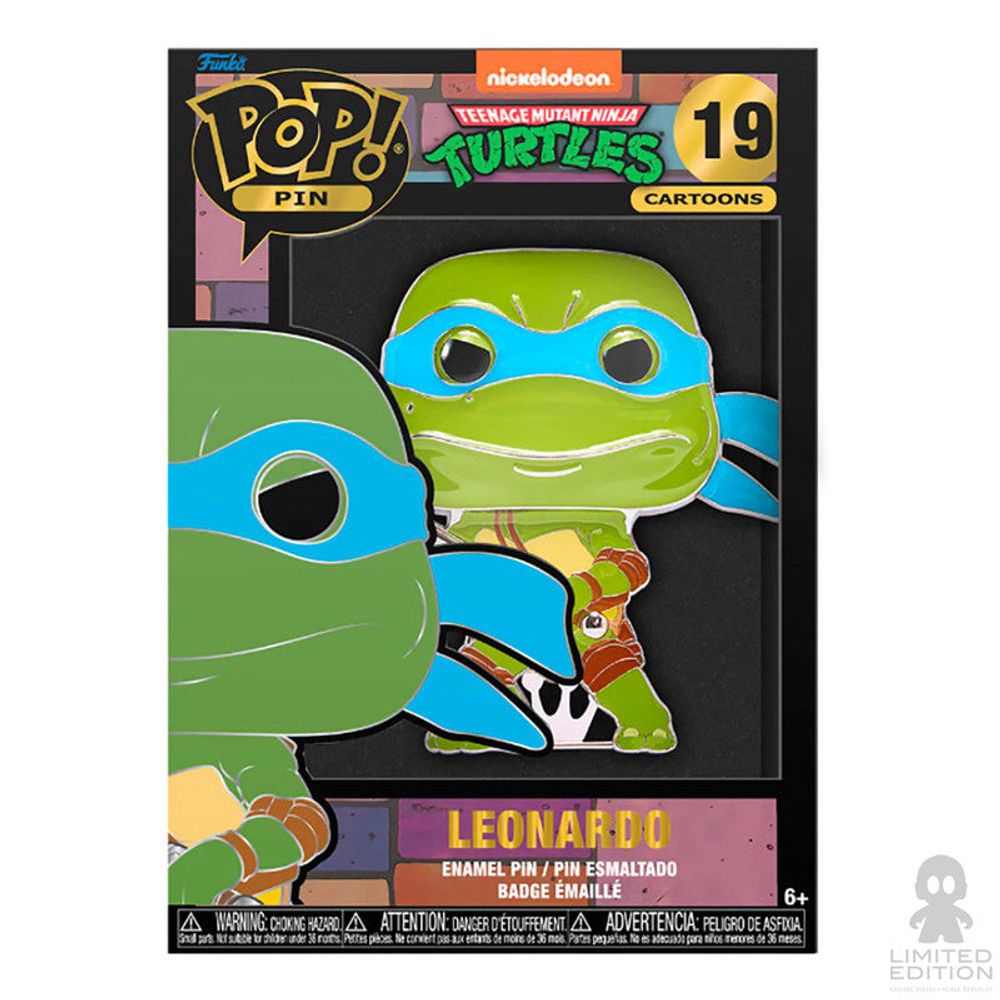 Funko Pin Leonardo 19 Las Tortugas Ninja By Nickelodeon - Limited Edition