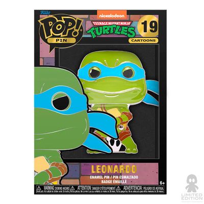 Funko Pin Leonardo 19 Las Tortugas Ninja By Nickelodeon - Limited Edition