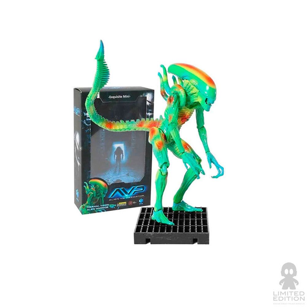 Hiya Toys Figura Thermal Vision Alien Warrior Alien Vs Predator By Paul W. S. Anderson - Limited Edition