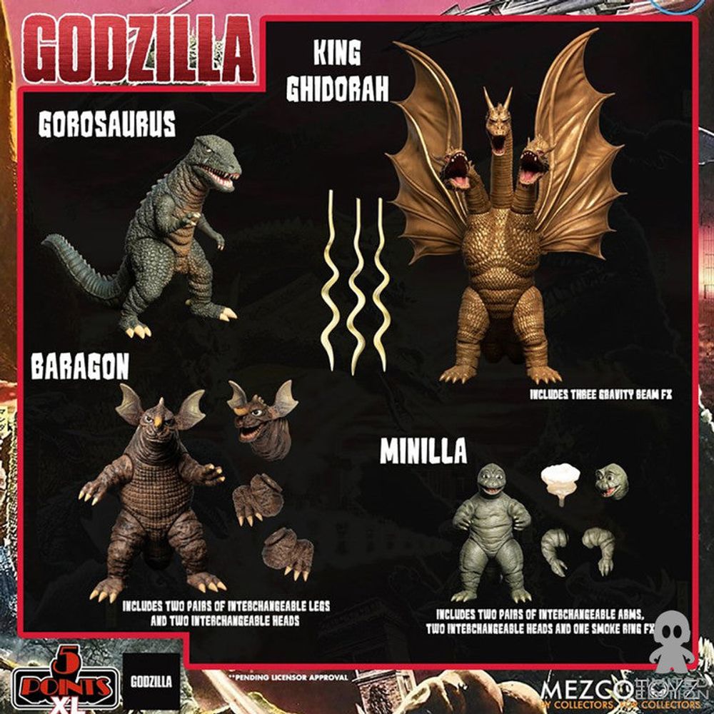 Mezco Toyz Set Figura Godzila Destroy All Monsters 1968 Round 2 Godzilla - Limited Edition