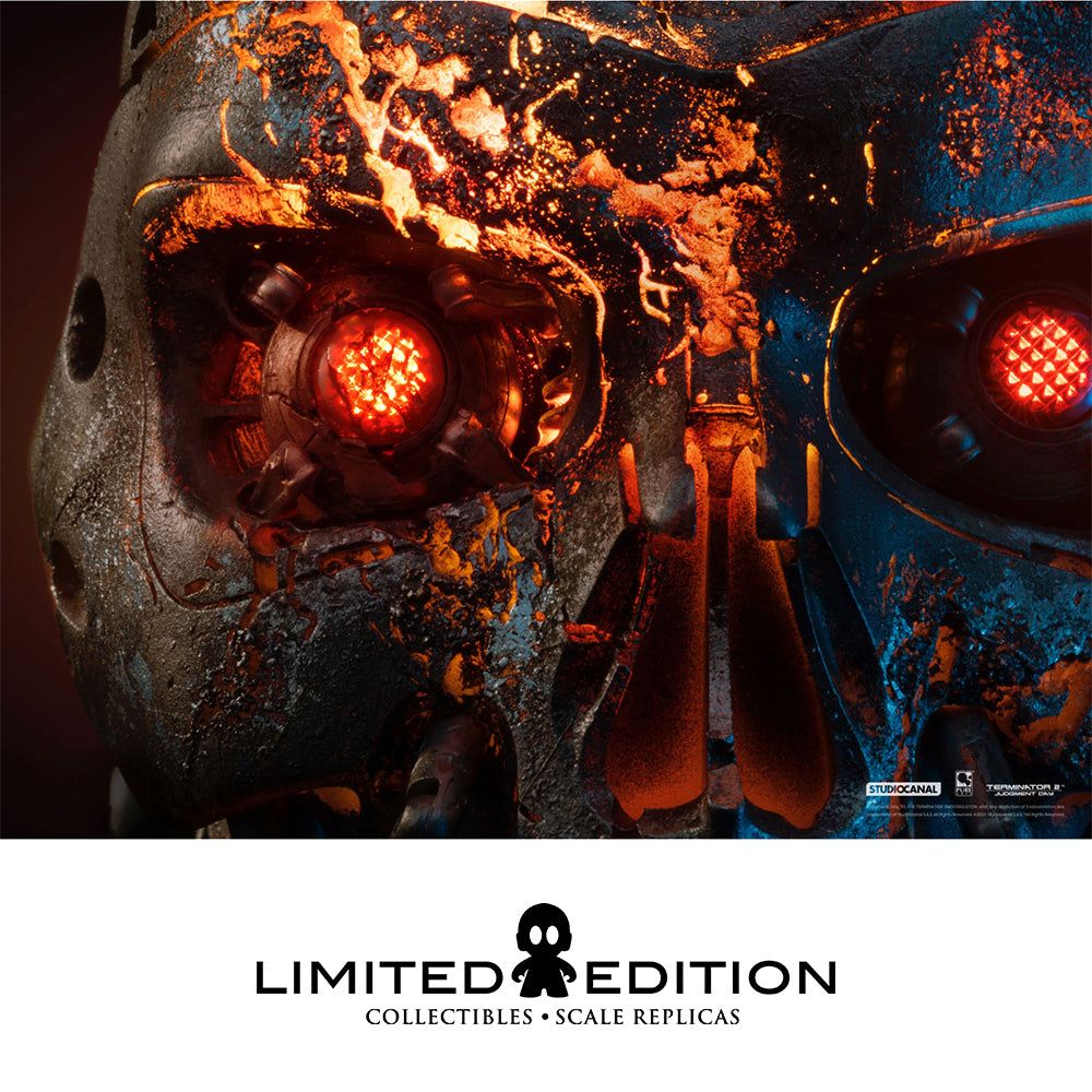 PureArts Estatua Máscara T-800 Battle Damage Terminator - Limited Edition