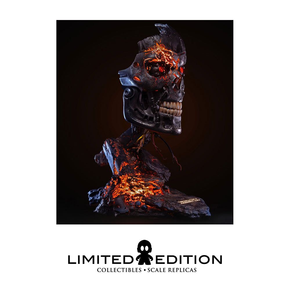 PureArts Estatua Máscara T-800 Battle Damage Terminator - Limited Edition