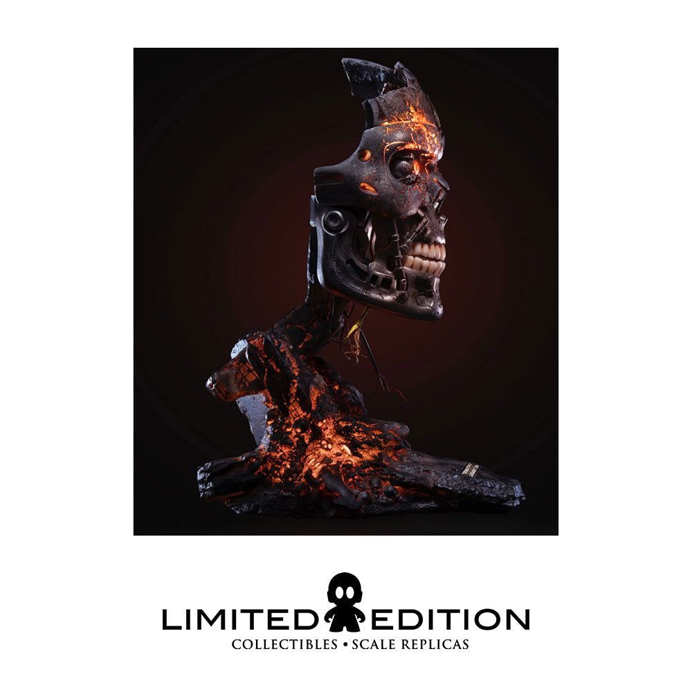 PureArts Estatua Máscara T-800 Battle Damage Terminator - Limited Edition