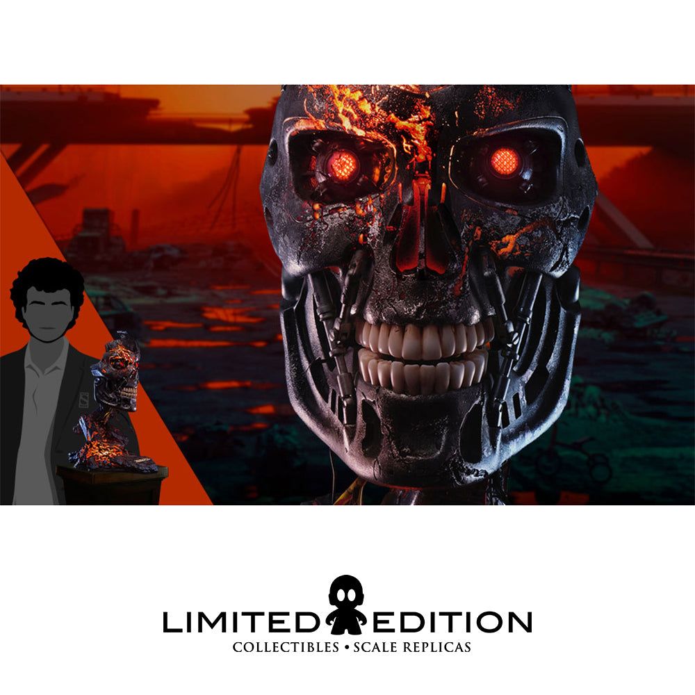 PureArts Estatua Máscara T-800 Battle Damage Terminator - Limited Edition