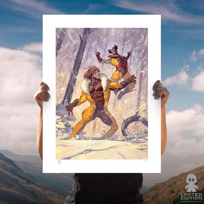 Saldos: Sideshow Art Print Wolverine Vs Sabretooth Julian Totino Tedesco - Limited Edition