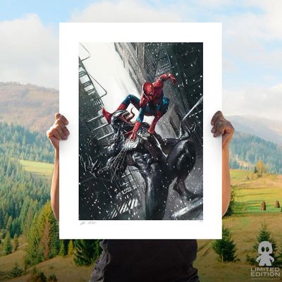 Saldos: Sideshow Art Print Spider-Man Vs Venom Marco Mastrazzo - Limited Edition