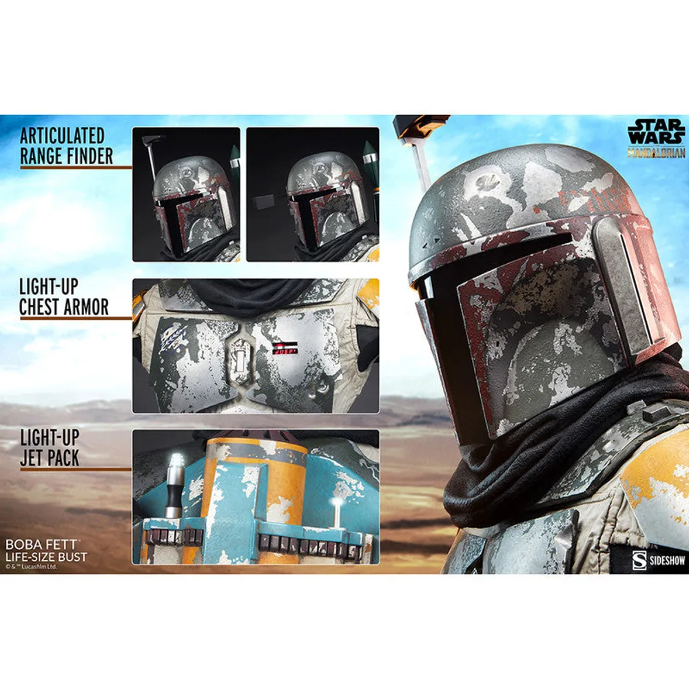 Preventa Sideshow Busto Boba Fett The Mandalorian By Star Wars - Limited Edition