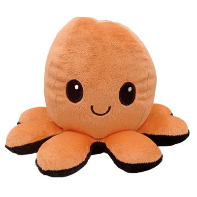 Limited Edition Peluche Peluche Pulpo Negro Naranja Chico