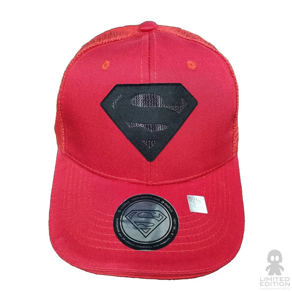 Limited Edition Gorra Roja Logo Negro Superman By Dc - Limited Edition