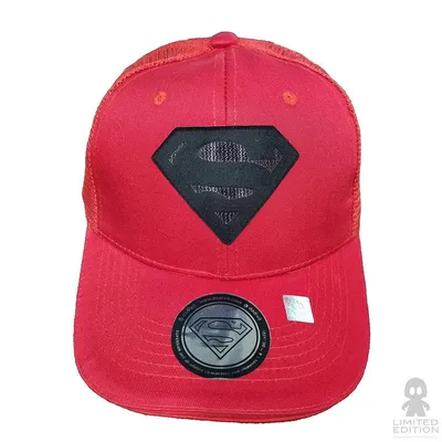 Limited Edition Gorra Roja Logo Negro Superman By Dc - Limited Edition