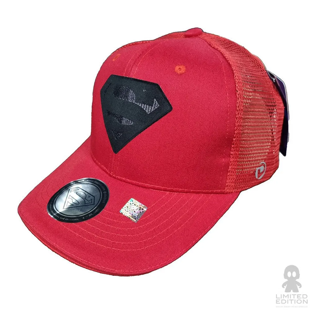 Limited Edition Gorra Roja Logo Negro Superman By Dc - Limited Edition