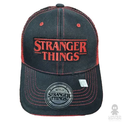 Limited Edition Gorra Negra Con Degradado Rojo Logo Stranger Things By Hermanos Duffer - Limited Edition