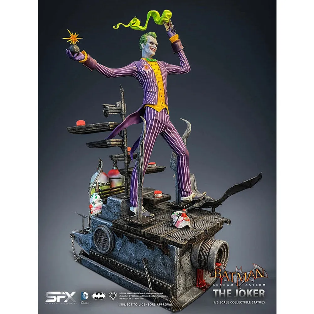 Silver Fox Collectibles Estatua The Joker Escala 1:8 Batman: Arkham Asylum By Dc - Limited Edition