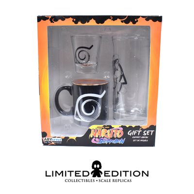 Abystyle Set Vaso Mini Taza & Tequilero Logo Konoha Naruto By Masashi Kishimoto