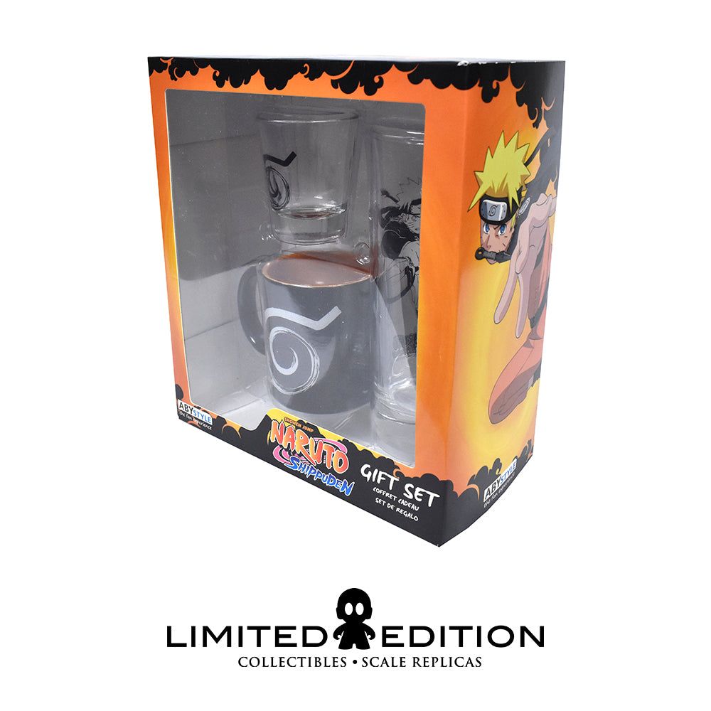 Abystyle Set Vaso Mini Taza & Tequilero Logo Konoha Naruto By Masashi Kishimoto