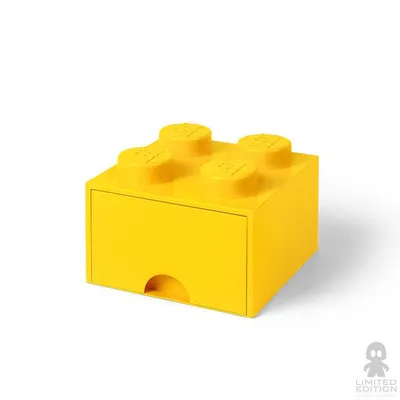 Lego Recipiente Bloque De Almacenaje Amarillo Individual Lego By Lego - Limited Edition