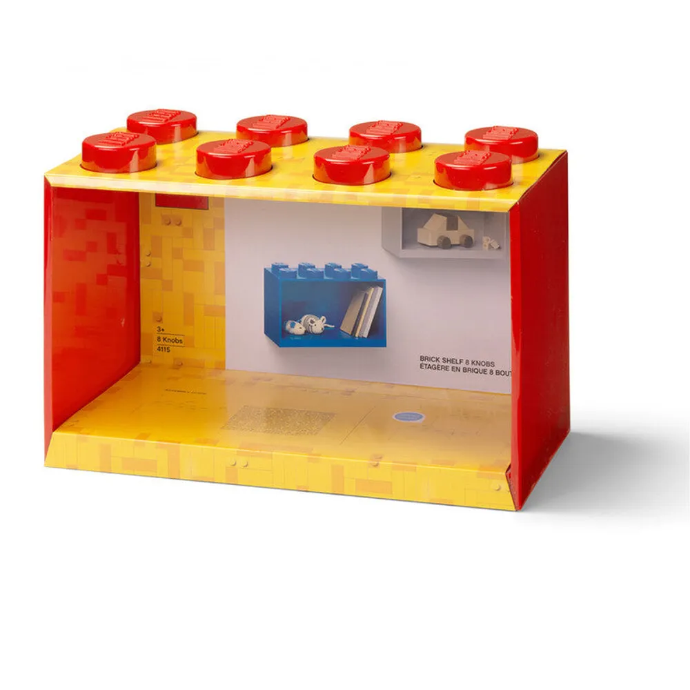 Caja de almacenamiento LEGO Rojo 8 Ladrillos