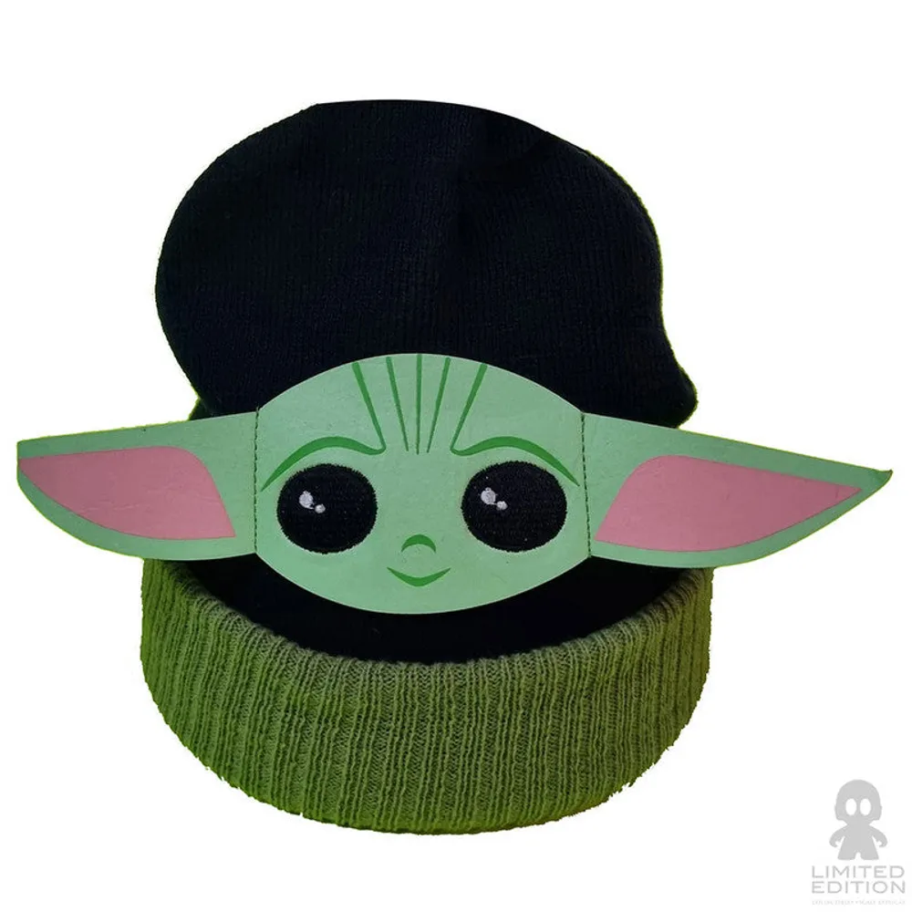 Limited Edition Gorro Negro Con Verde Grogu Con Orejas The Mandalorian By Star Wars - Limited Edition